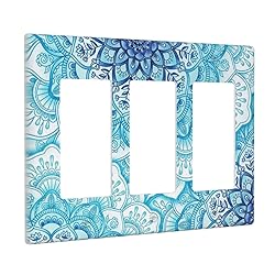 Tewujay Decorative Covers Wall Plate Blue Vintage