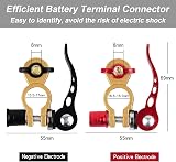 Techfection Battery Terminals Quick Release Pair 12V/24V with Wing Nuts view 2