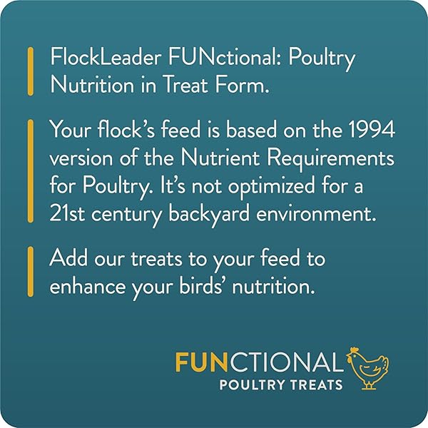 FLOCKLEADER SUSTAIN, FUNCTIONAL POULTRY TREATS FOR BONE AND JOINT SUPPORT, 1.5 LB