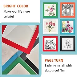 YIYINOE 8x8 Picture Frame Set of 6,Paper Photos