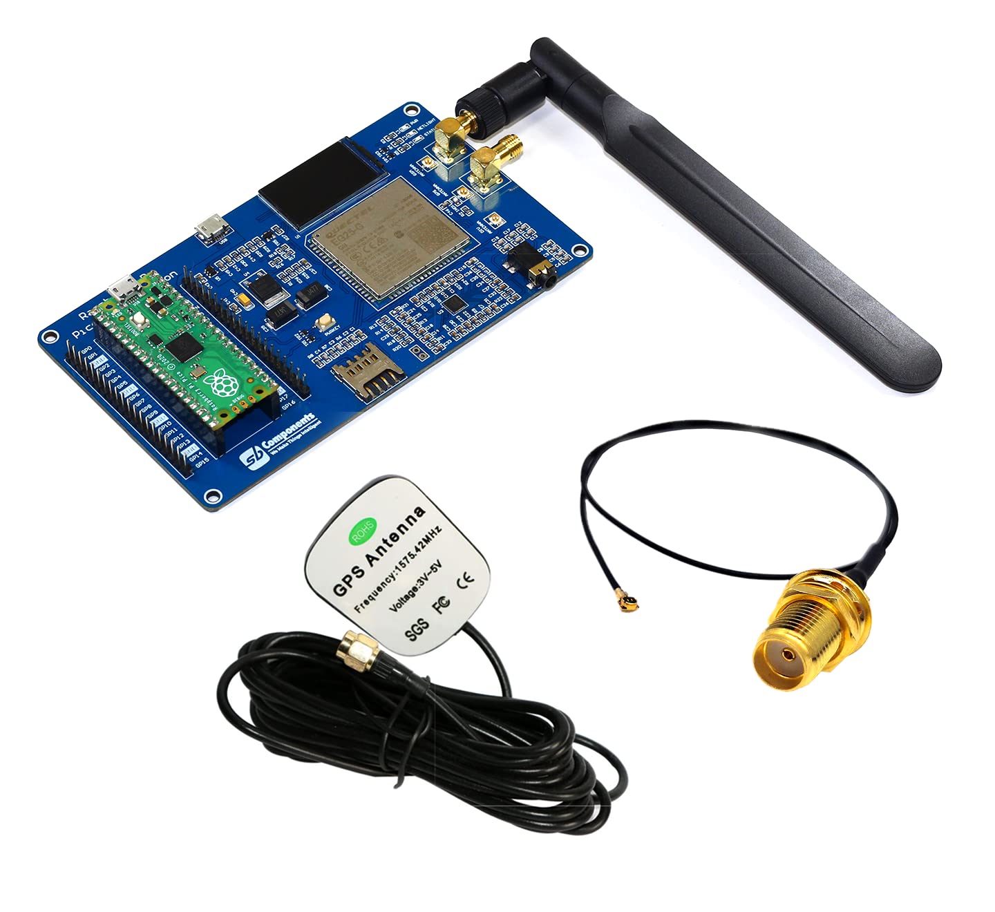 sb components QUECTEL EG25-G Pico 4G Expansion Setup Global Connectivity with Pico & Bluetooth Connectivity 4.0 with 4G Antenna supports, USB to UART Converter