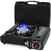 SHINESTAR Butane Camping Stove with Carrying Case, Portable Stove for Camping, Hiking, Emergencies, Tailgating Essentials, 78