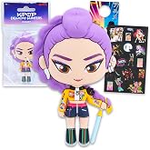 Kpop Demon Hunters Rumi Refrigerator Magnet Set - Bundle with 3D Rumi Magnet for Fridge, Whiteboard, Locker, Classsroom, Kitchen, More Plus Stickers | Kpop Demon Hunters Magnetic Decor