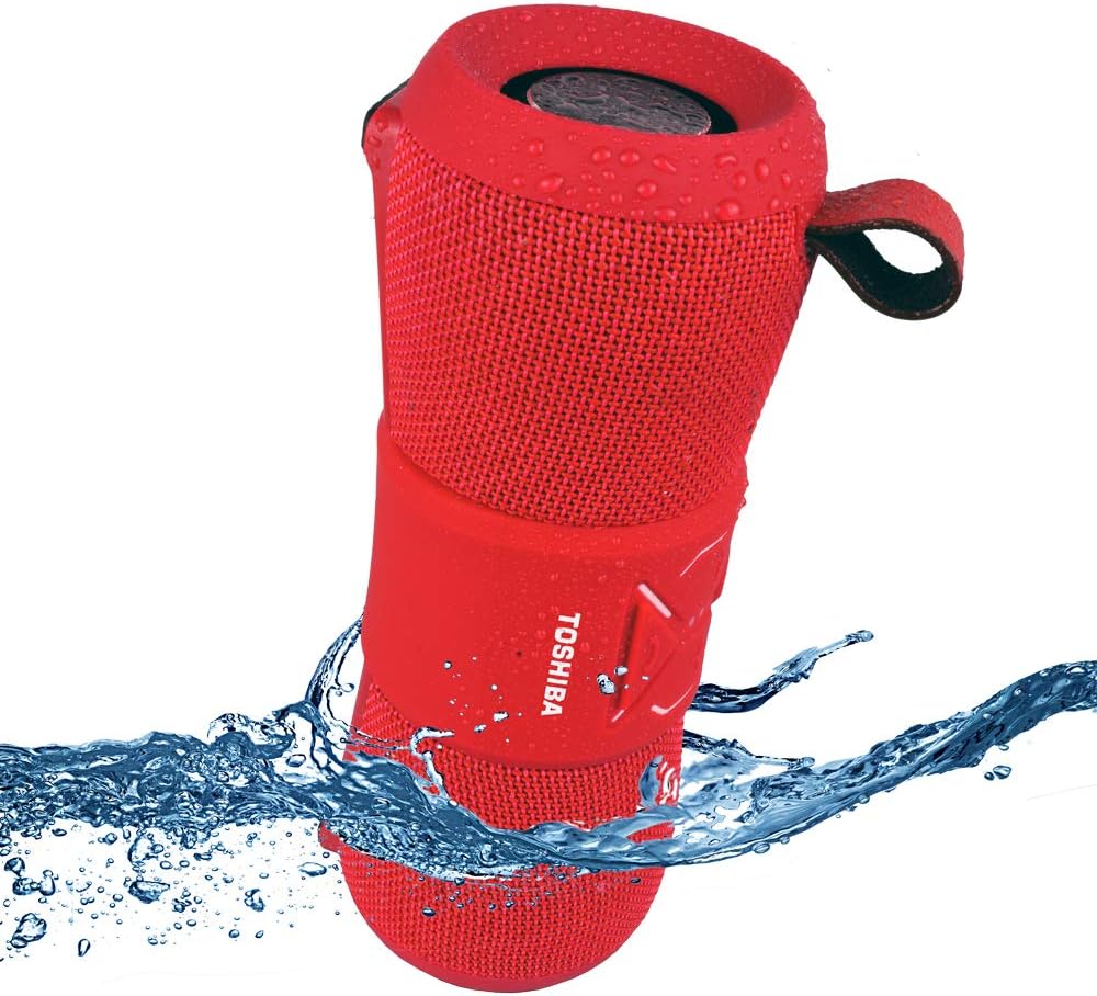 Toshiba WSP 200 Portable Waterproof Bluetooth Speaker - Red - Image 5