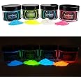 WA Portman Luminous Glow Powder 4 Pack - 60g (2.12 oz) Phosphorescent Pigment for Resin, Epoxy, and DIY Crafts - Glow in The Dark Powder - Resin Pigment in 4 Colors
