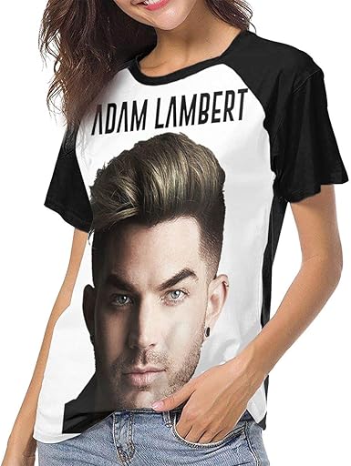 Amazon Com Adam Lambert Women Short Sleeve Round Neck Baseball T