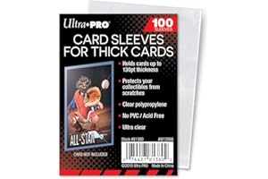 Ultra Pro Clear Thick Card Sleeves, Plastic| Holds cards up to 130-Point | 100-Count