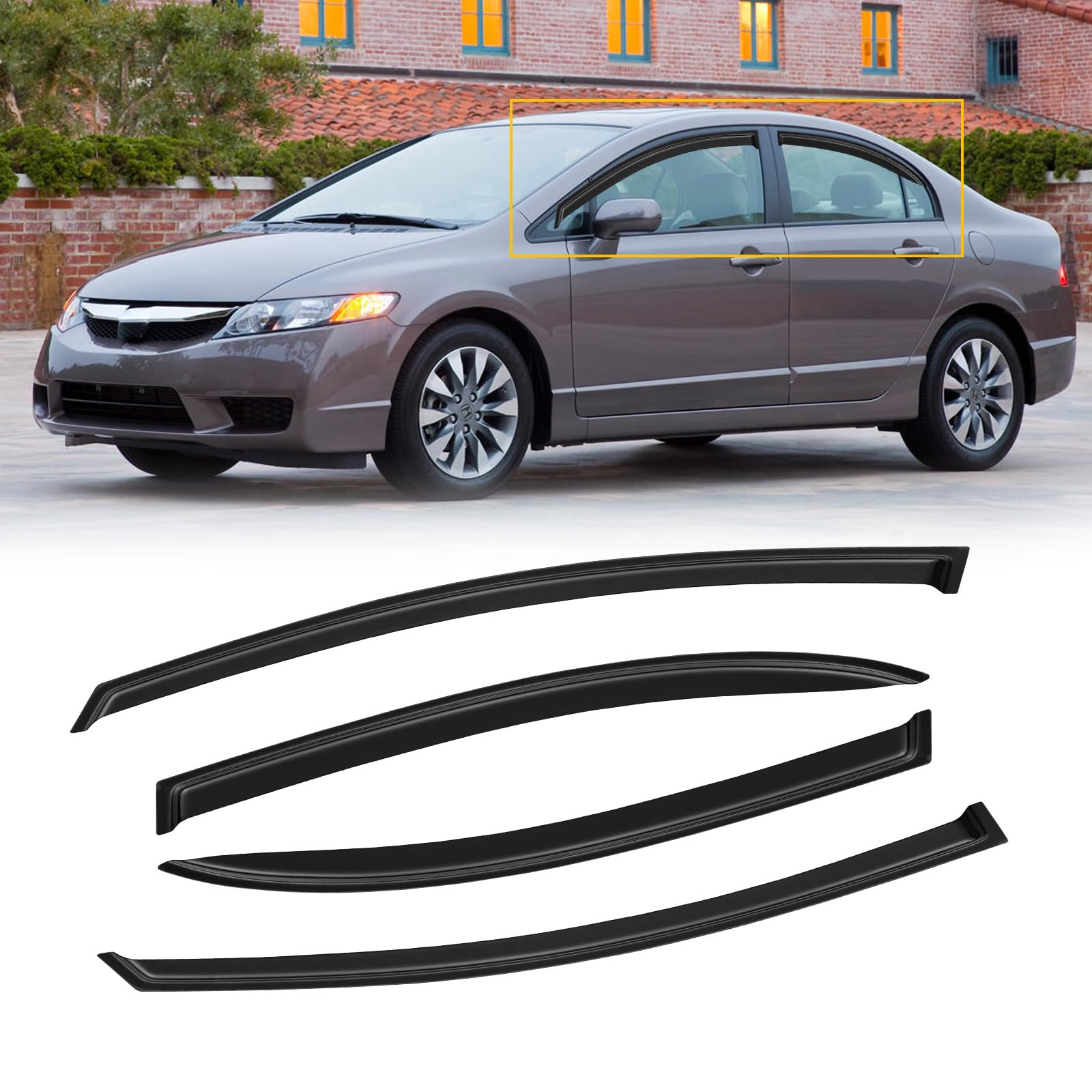 CMVT Auto Window Visors for Honda Civic