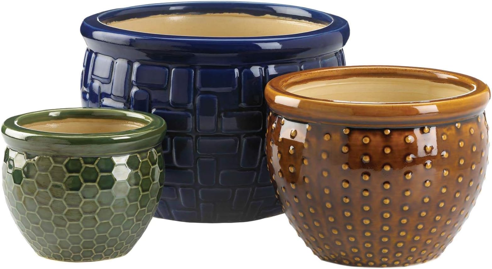 Accent PlusDesigner Trio Ceramic Plant POTS