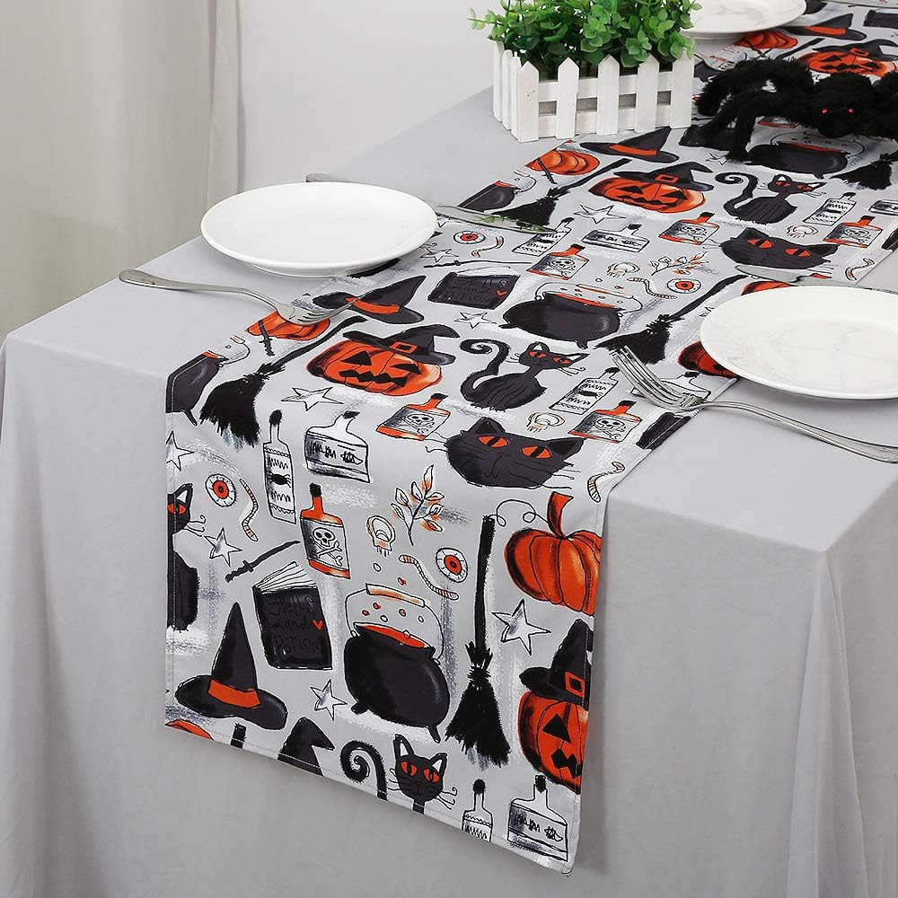 SoarDream Thanksgiving Harvest Table Runner 2 Pieces 13x84 Inches Maple Leaves Printed Table Runner Autumn Or Fall Outdoor Party Table Decorations: Home & Kitchen