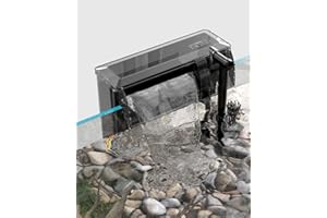 LA GUSCHI Aquarium Filter, Quiet Hang On 5-Stage Filtration for 20-50Gal Fish Tank, Adjustable Flow Waterful Filter for Small & Medium Freshwater and Saltwater with Skimmer,10W,260GPH