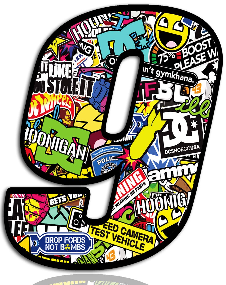 Biomar Labs® 1 x Vinyl France Flag Sticker Bomb Wrap Auto Moto Motocross Motosport Start Racing Number 9 Rally Race Car Bike Motorcycle Tuning N 209