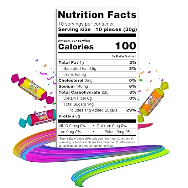 WINIS SOUR & SPICY VARIETY BAG CHEWY CANDY – TAFFY CANDIES 30 INDIVIDUALLY WRAPPED PIECES – SIZE 4 OZ CANDY VARIETY BAG – TAFFY, GIFTS, HOLIDAY, PARTIES, CONCESSIONS, PANTRY, NON-MELTING, PARTY