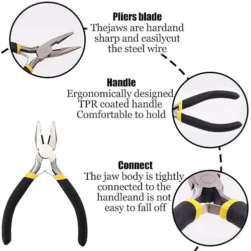 115mm (4.5") Diagonal Cutting Pliers - Soft Grip, Forged Steel, For Electrical & Craft Work