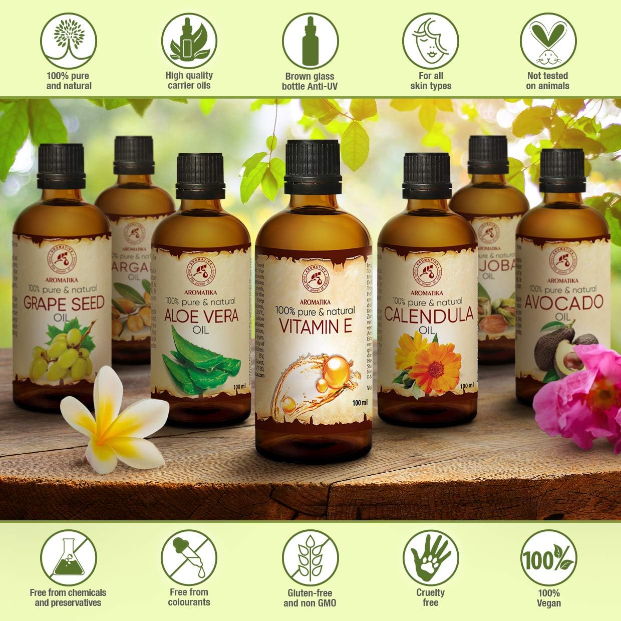 Vitamin E Oil 200ml for Hair Face, Body, Anti Aging Skin Care for Sensitive Oil - Anti Wrinkle Natural Tocopherol Oil - Image 3