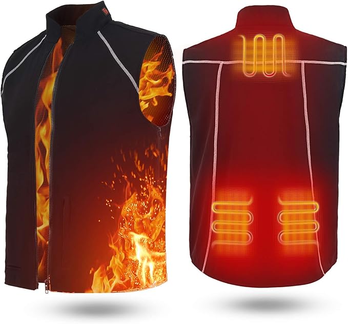 Rocboc Chaleco térmico Calentador Corporal Almohadilla térmica para