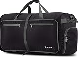 Gonex 150L Large Foldable Duffle Bag Shoes Compartment Black view 1