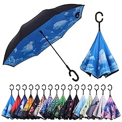 Wxjiahetai Inverted Reverse Umbrella with C-shaped