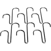 Enclume Double Level Hook, Set of 6, Use with Pot Racks, Hammered Steel