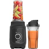 Vitamix Nano Personal Blender with SmoothiePilot Technology, Black | Smoothies to Frozen Drinks, Single Serve Personal Blender, Dishwasher Safe, 2 20oz Blending To-Go Cups + Lids