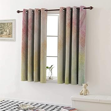 Amazon Com Shenglv Peach Window Curtain Fabric Vibrant Colored
