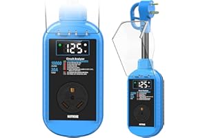 Hotrose RV Surge Protector 30 Amp with High/Low Voltage Protection, 10000 Joules 30 Amp RV Surge Protector Waterproof, Smart RV Circuit Analyzer w/LED Display, RV Adapter Plug for RV Camper