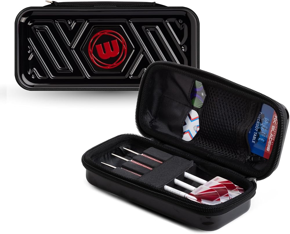 Winmau Armor G1 Darts Wallet Black Holds Fully Assembled Darts
