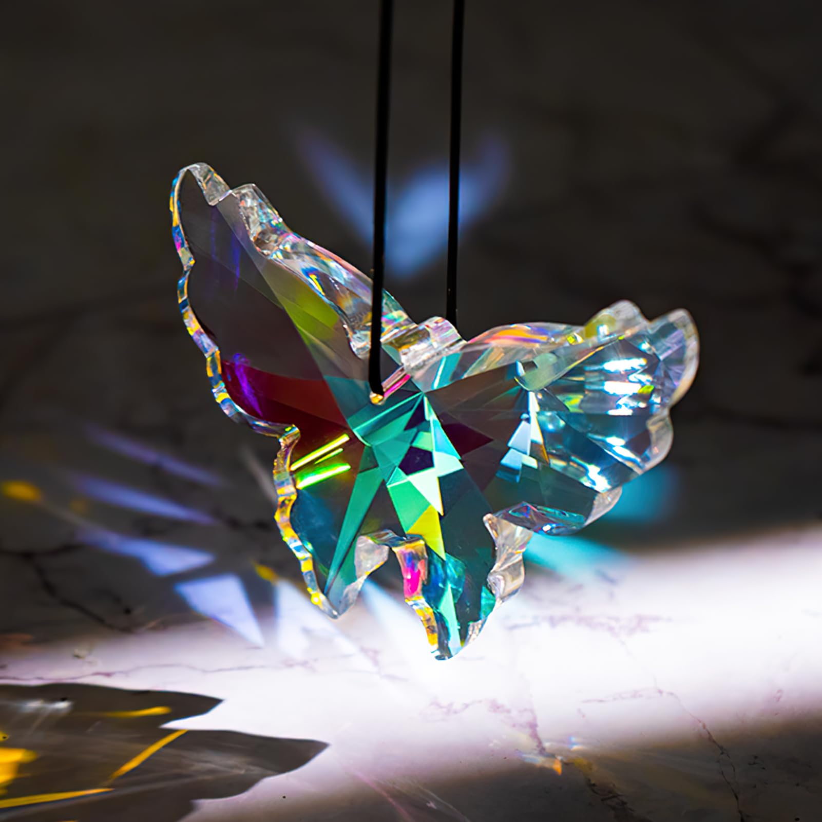 Glass Butterfly Suncatchers for Windows Hanging Crystal Sun Catchers Prism Rainbow Maker Garden Decorations Butterfly Gifts Kit for Outdoor Indoor Home Room Christmas Ornament