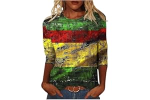 Black History Month Canada Shirt 3/4 Sleeve Pullover Top Color Block Culture Equality Awareness Black Pride Sweatshirt