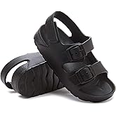 EasyStar Boys and Girls Lightweight Dual-Adjustable Sandal Buckles With Hook and Loop Heel Closure