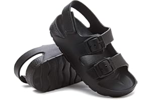 EasyStar Boys and Girls Lightweight Dual-Adjustable Sandal Buckles With Hook and Loop Heel Closure