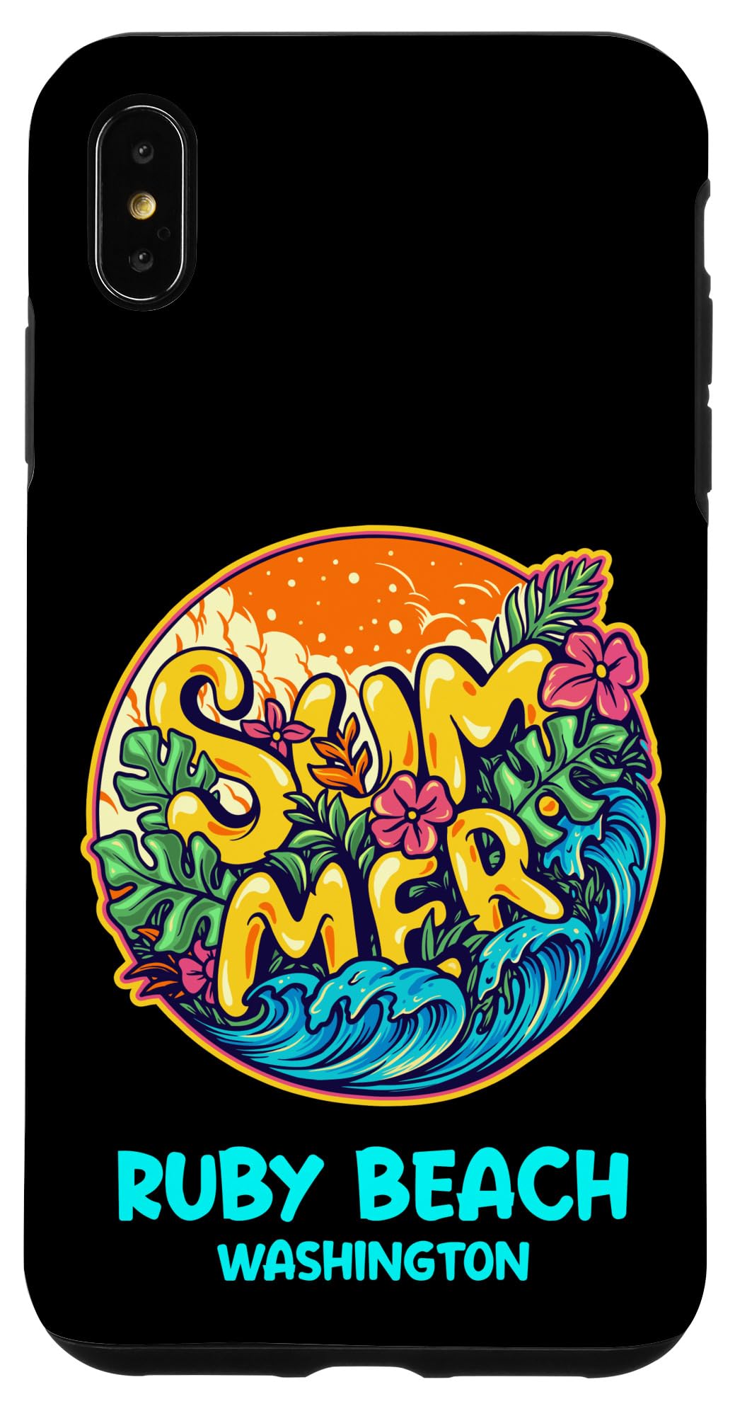 iPhone XS Max Ruby Beach Washington Summer Vacation Souvenir Holiday Vacay Case