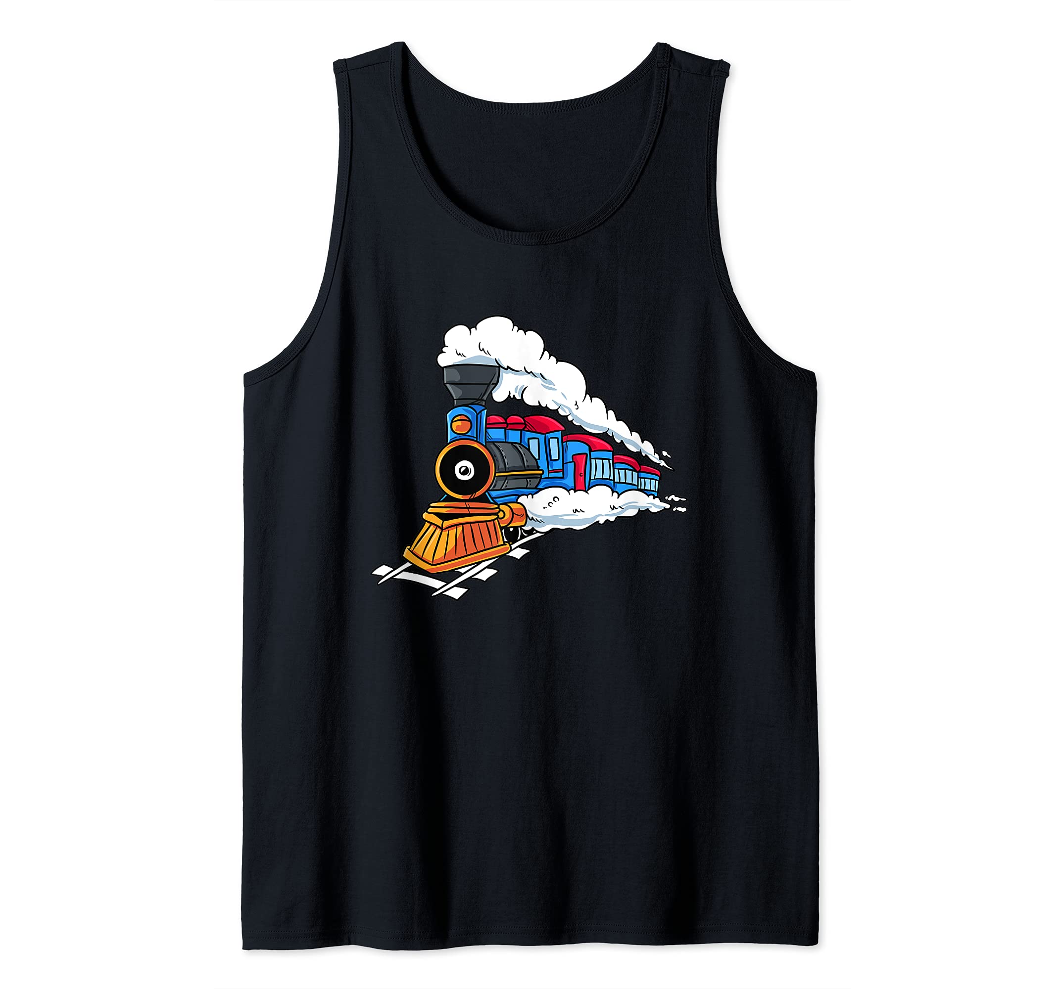 Steam Locomotive Train Gift for Kids Railroad Conductor Tank Top