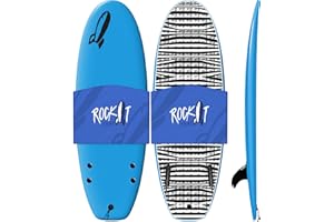 ROCK IT Rock-It 4'10" CHUB Soft Top Surfboard - Kids & Mini, Easy to Paddle & Maneuverable for Beginners