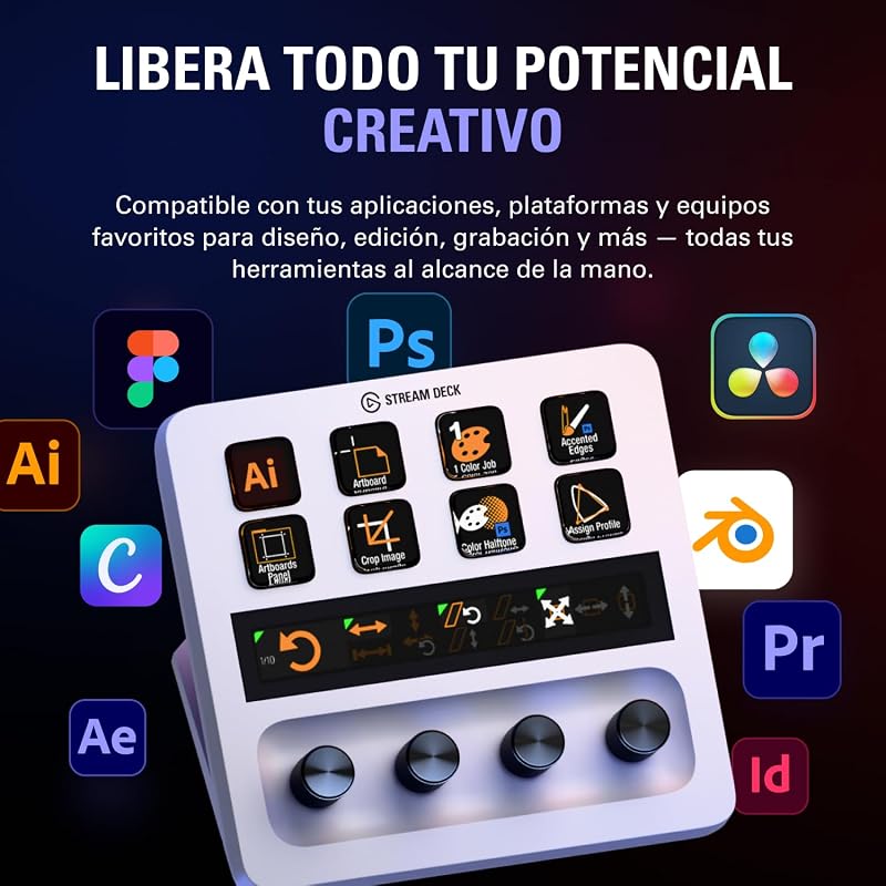 Stream Deck + White, mezclador y controlador