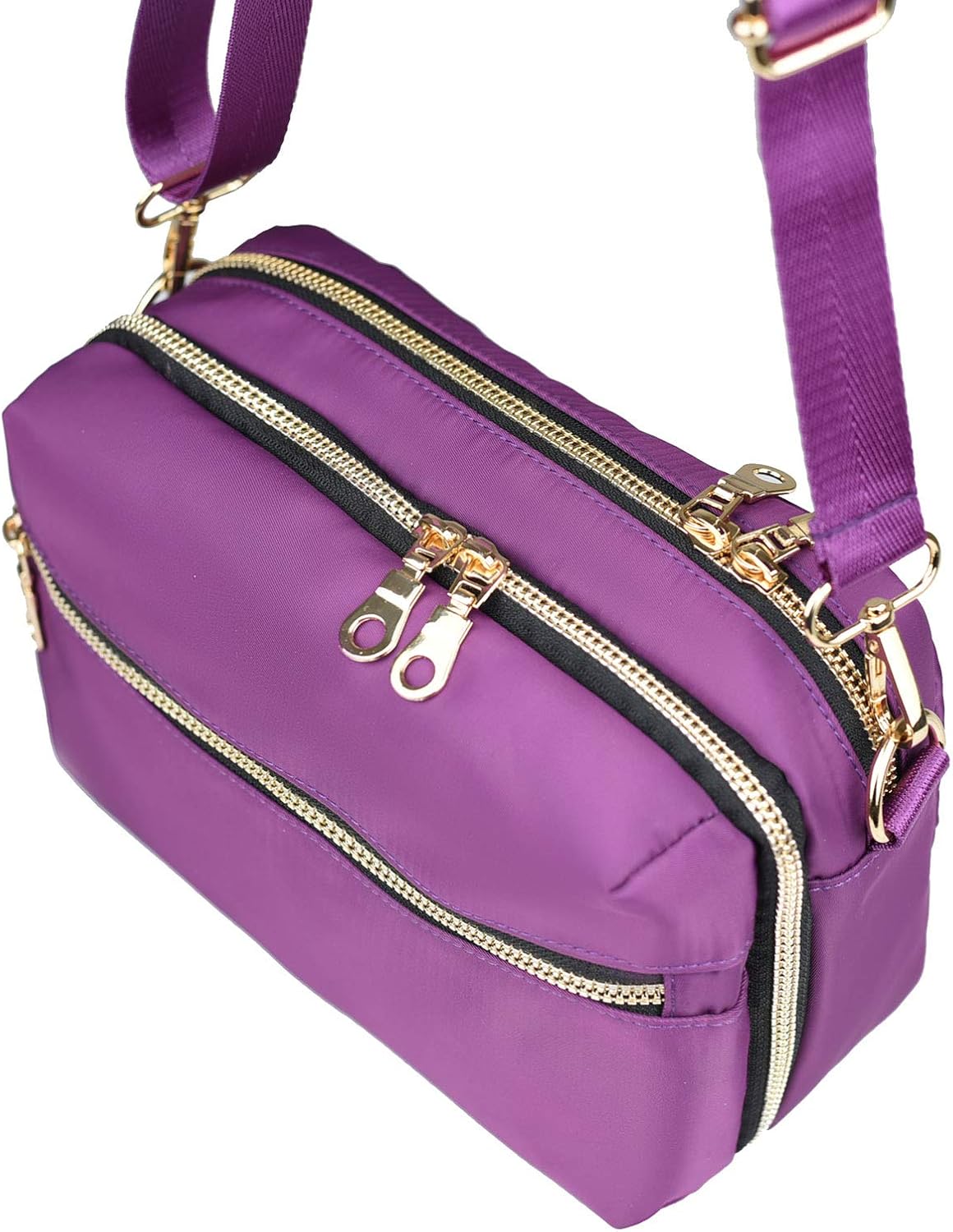YANAIER Women Crossbody Bag, Casual Multi Pocket Handbag Purse Small Cellphone Pouch Purse Wallet Shoulder Bag for Ladies Girls Purple - Image 5