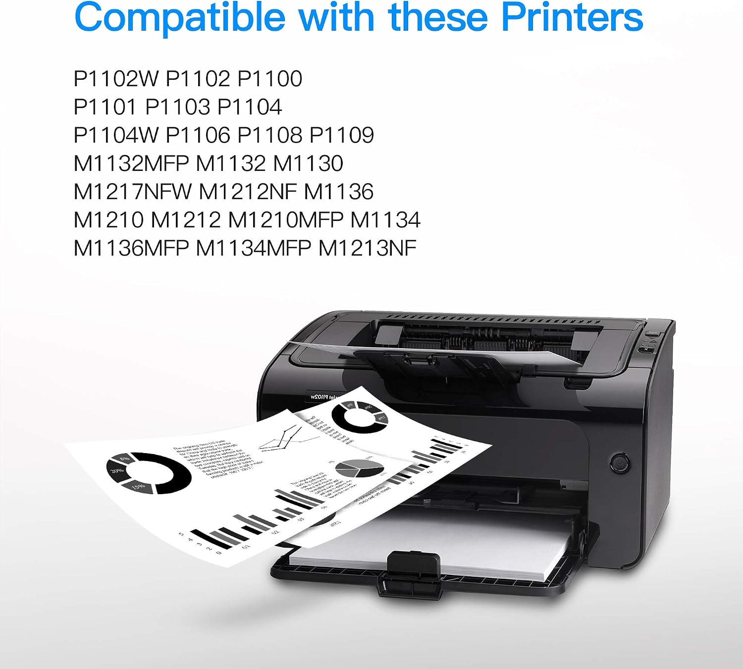 Compatible Toner Cartridge Replacement for HP 85A CE285A Compatible with Laserjet Pro P1102W P1102 P1106 M1132MFP M1217NFW M1212NF M1132 P1100 M1136 M1210 M1212 M1213NF (Black,4-Pack) - Image 3