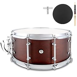 EASTROCK Snare Drum 14 X6.5 Inches Reddish Brown