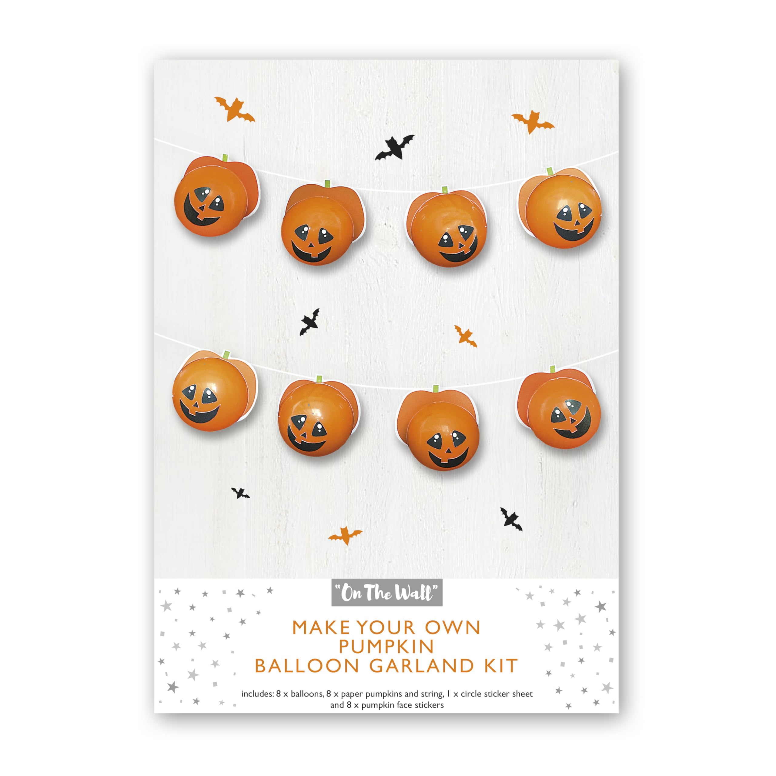 On The Wall Halloween Spider Garland with Balloon Attachment - 1.5 metre