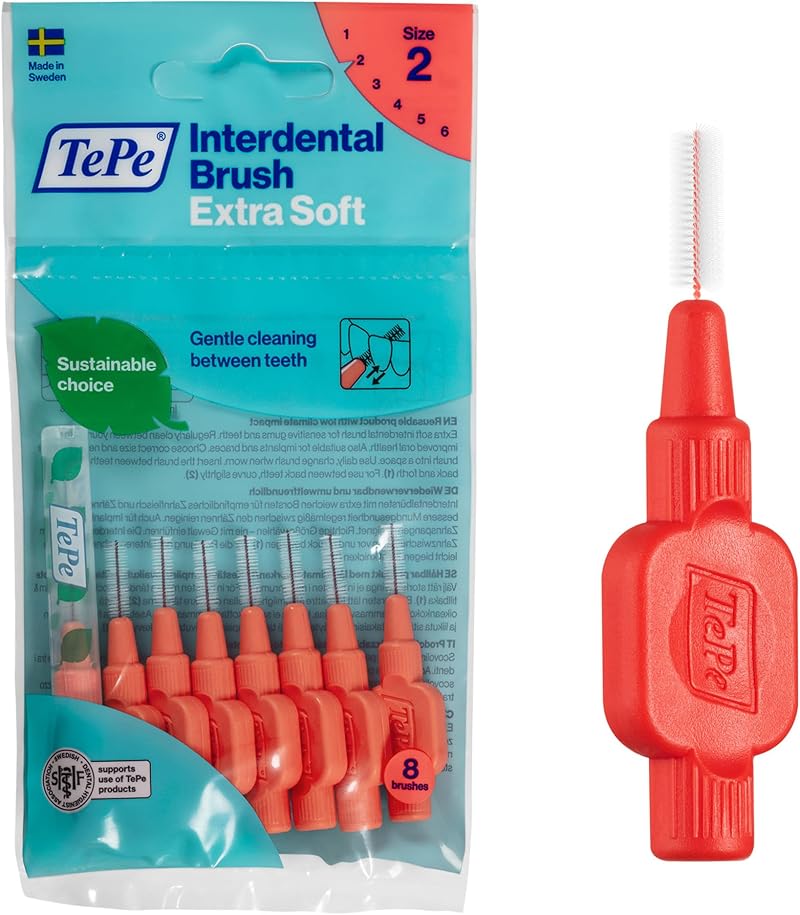 TePe Interdental Brush Extra Soft Red ISO 2 0.5mm 8pcs