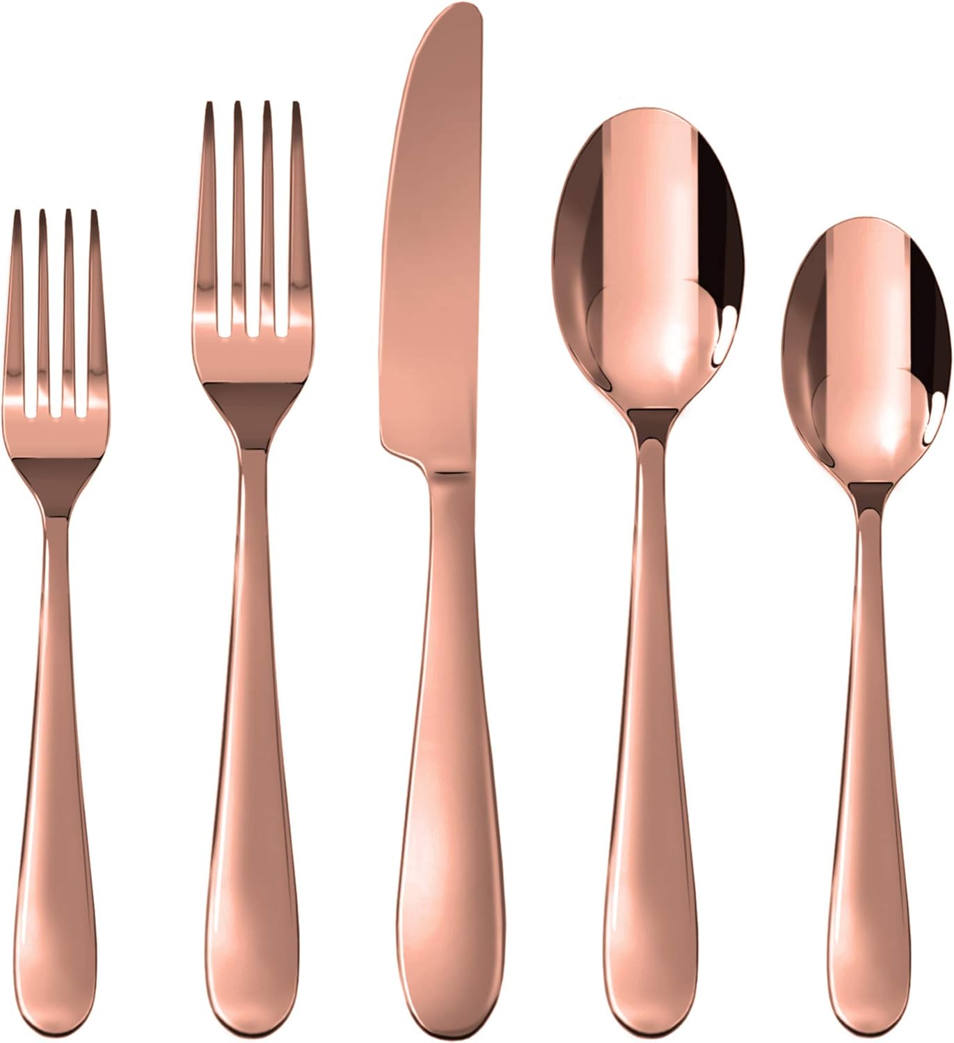 Rose Gold Silverware Set, Stainless 