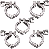 DERNORD Stainless Steel 304 Single Pin Heavy Duty Tri Clamp with Wing Nut for Ferrule TC 1.5'' (Pack of 5)