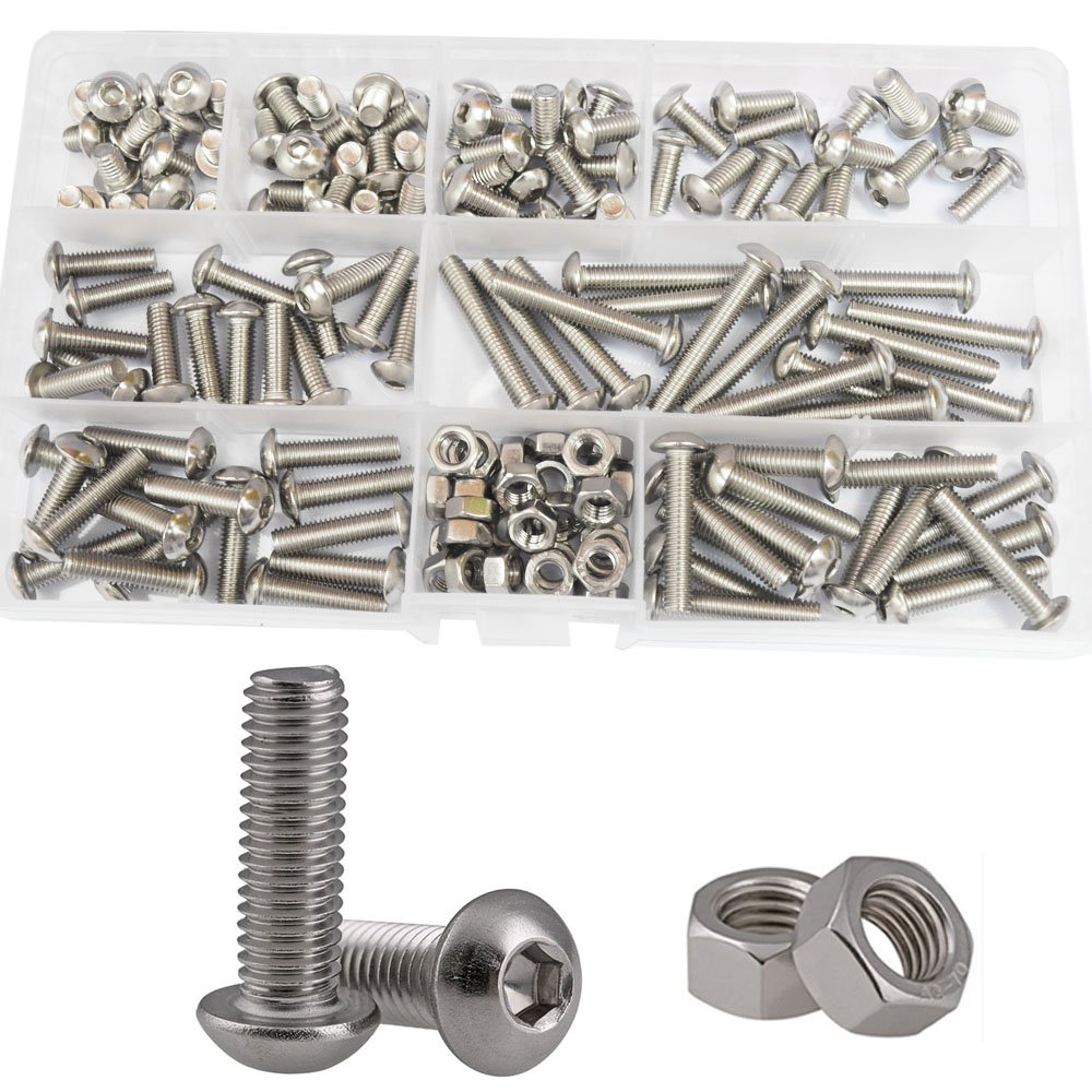 Hex Button Head Socket Cap Screw Nut Metric Threaded Hexagon Allen