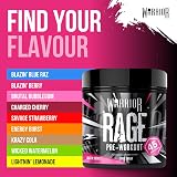 Warrior Rage Pre Workout Powder 392g 45 Servings Blazin Berry 300mg Caffeine view 5