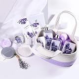 BODY & EARTH Lavender 11pc Spa Gift Set Bath Shower Gift Basket view 2