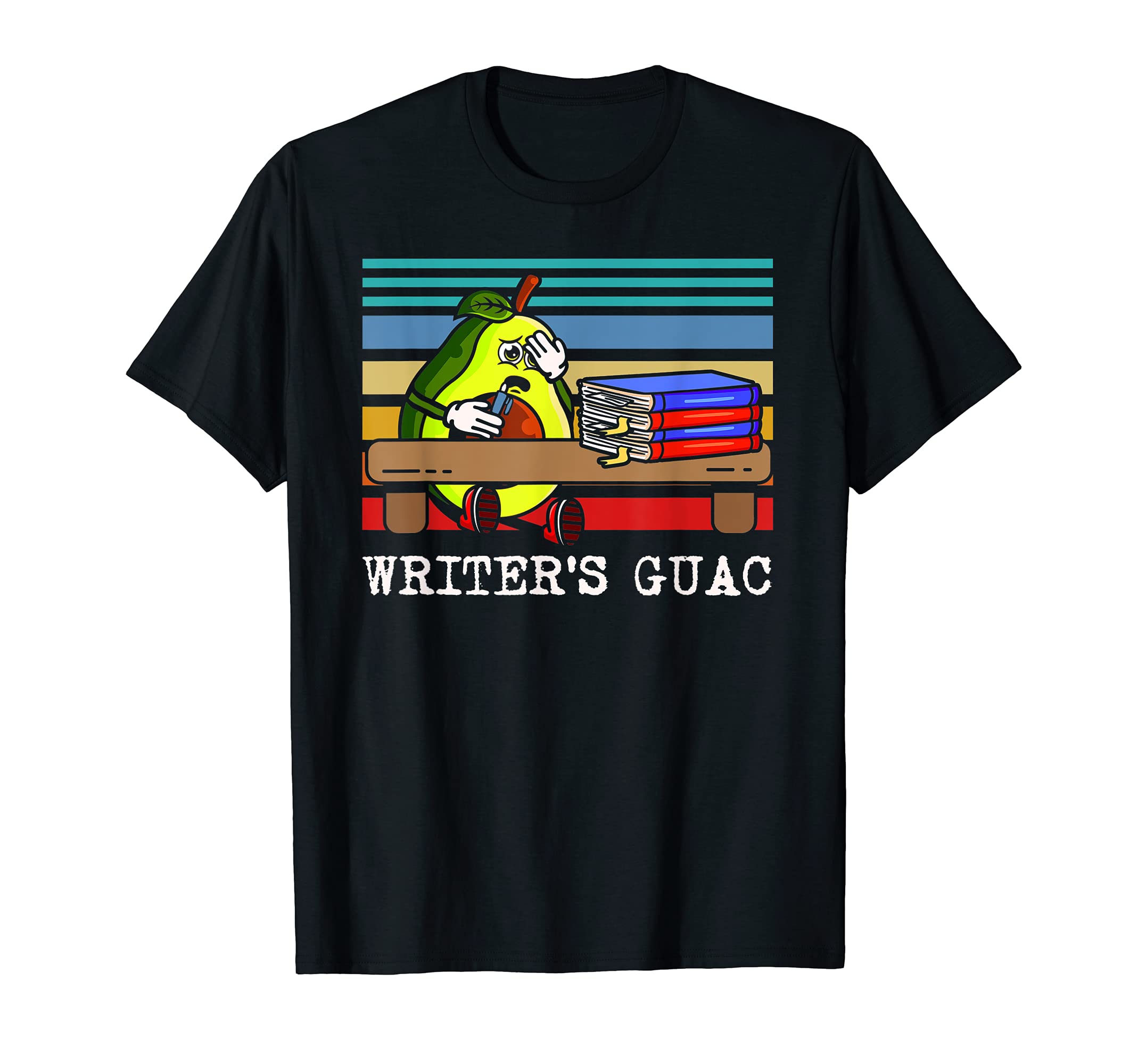 Funny Avocado with Writers Block Guac Vegan Gift T-Shirt