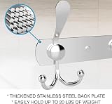 GlazieVault Stainless Steel Coat Hooks Wall Mounted 2 Pack Silver view 7