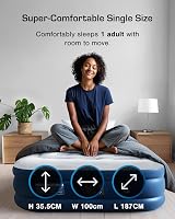 Active Era Premium Single Air Mattress with Built In Pump 188x99x36.5cm view 5