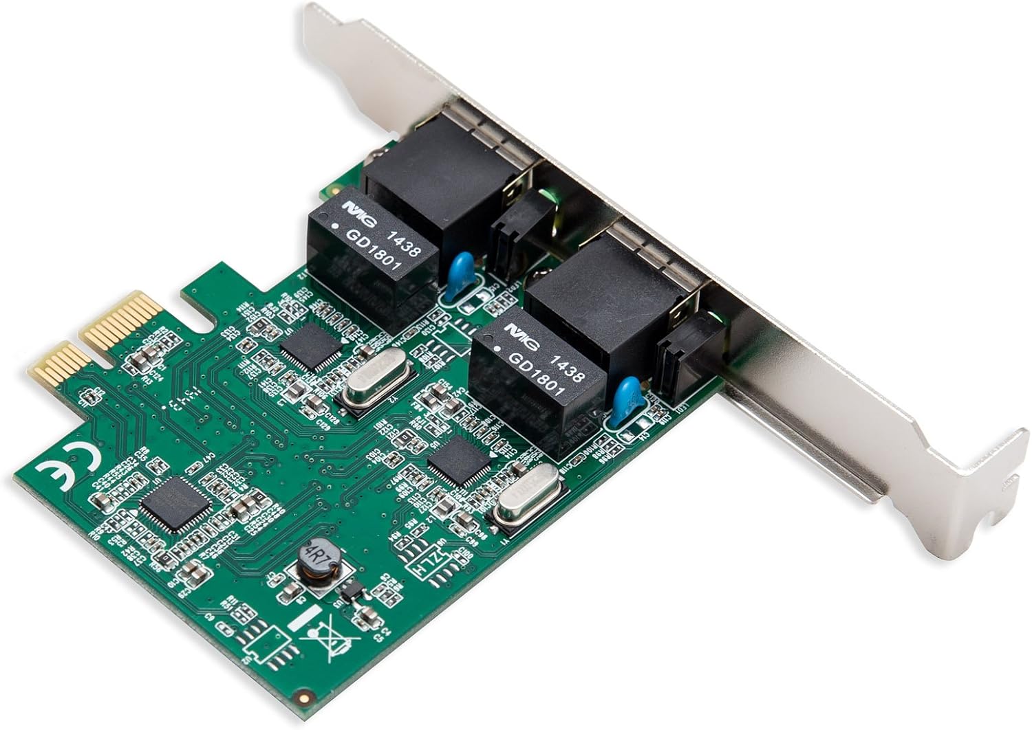 Syba Dual Port Gigabit Ethernet PCI Express 2.1 PCI-E x1 Network Adapter Card (NIC) 10/100/1000 Mbps Card with Realtek RTL8111 Chipset - Image 3