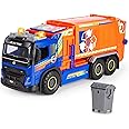 DICKIE TOYS: Giant Garbage Truck - Blue & Orange - 22" Volvo FMX Toy Vehicle, Light & Sound, Dumpster Bin, Moving Parts, Licensed, Kids Ages 3+
